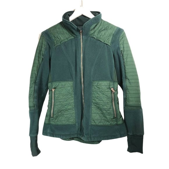 lululemon athletica Jackets & Blazers - LuLuLemon Size Medium Jacket Long Sleeve Dark Green Thumb Holes Hand Cover Top
